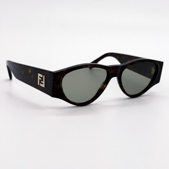 NEW FE40158I 52E FENDI WOMEN SUNGLASSES HAVANA GREY EYEWEAR FENDI - Picture 4 of 10